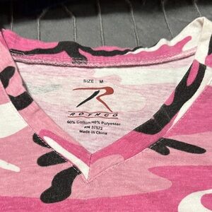 Rothco Pink and Black Camo V-Neck Tee